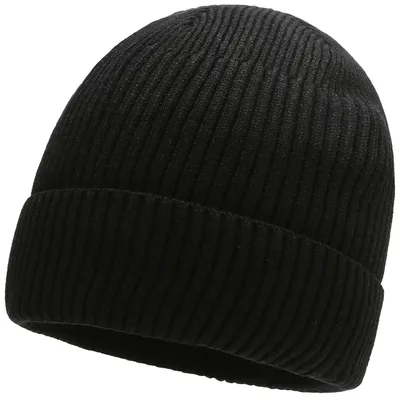Immagine prodotto di Berretto invernale da donna e da uomo, in maglia, con fodera in pile, colore nero
