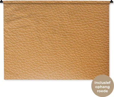 Produktbild von MuchoWow® Wandteppich Wandbehang Leder - Strukturiert - Leder-Optik - Orange 150x112 cm Tapisserie Dekoration Wandtuch - Wanddecke - Wandteppiche