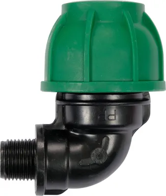 Produktbild von PP-Winkel 90° Außengewinde 32mm x 1/2"