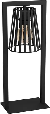 Produktbild von EGLO Tischlampe Bogota, Nachttischlampe, Tischleuchte Downlight, Stahl in schwarz, E27 Fassung