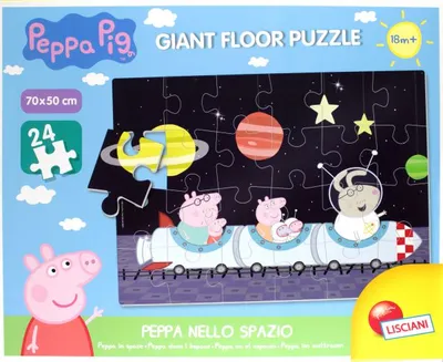 Produktbild von Puzzle Gigant 24el Świnka Peppa w kosmosie L 68302