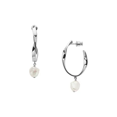 Obrázek produktu pro Skagen dámské náušnice obruče z nerezové oceli stříbrné Agnethe SKJ1396040