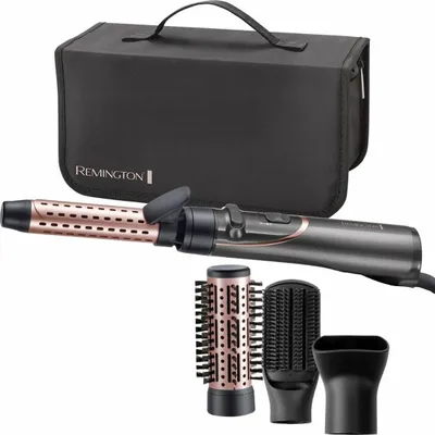 Obrázok produktu pre Horúcovzdušná rotačná kefa Remington (automatická) Curl & Straight 3 v 1 iónový styler: objem, kučery a rovné štýly, 4 nástavce (objemový styler, kulma, stylingový koncentrátor, lopatková kefa) AS8606