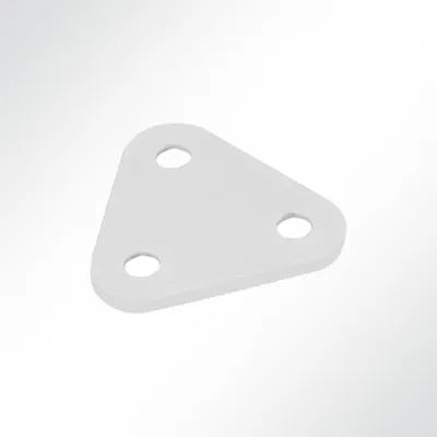 Produktbild von Lysel Gegenplatten Kunststoff für Doppelrolle, (BxL) 39x33mm in weiß (1 Stück)