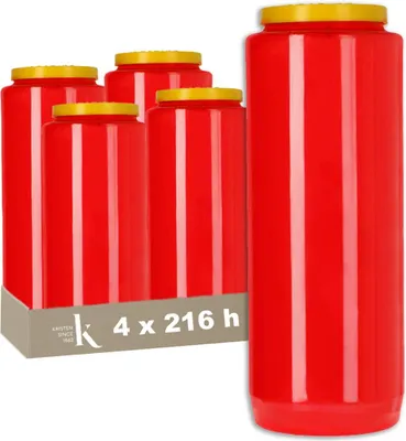 Image de Bougie de neuvaine KRISTEN 9 jours - rouge - jeu de 4 pièces