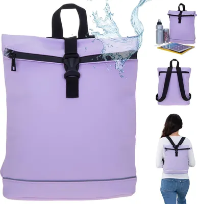 Produktbild von Rucksack Damen wasserabweisend Cityrucksack Daniel Ray klein Jeff Daypack, A4 Damenrucksack Handtasche Tasche 25109243 Pastell Flieder Lila + Etui