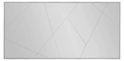 Produktbild von Spiegel Dpessott, Spiegel mit Rahmen, Wanddekorationsartikel, Spiegeldekoration,170x2h60 cm, Weiß
