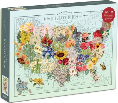 Produktbild von GALISON Puzzle USA der Blumen 1000 Teile