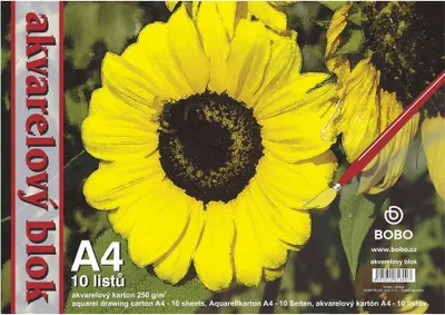 Produktbild von Aquarellblock A4, blanko, 10 Blatt