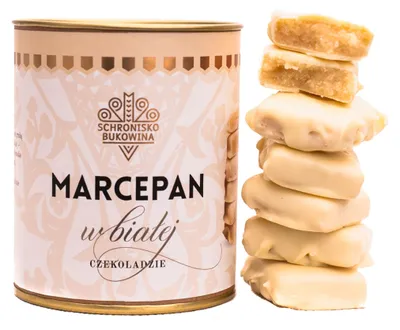 Zdjęcie produktu dla Marcepan w białej czekoladzie 100 g