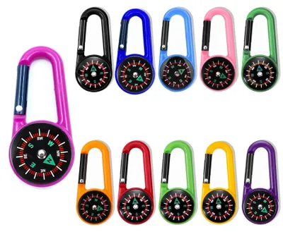 Obrázek produktu pro 11 multifunkčních mini kompasů s karabinou, v různých barvách