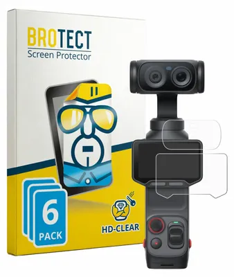 Produktbild von 6x Für Insta360 Luna Ultra (Display + Linse) Schutzfolie BROTECT Displayschutz Display Schutz Folie Klar Transparent