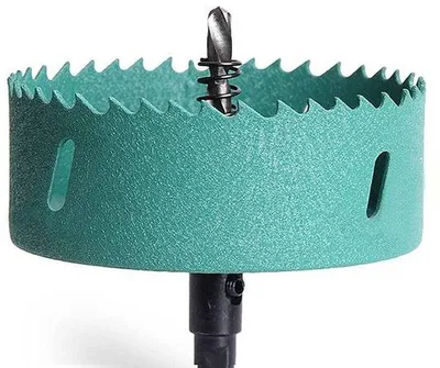 Produktbild von 165mm Bimetal-Bohrlochschneider grün für Holz Metall