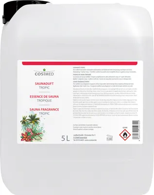 Zdjęcie produktu dla cosiMed Zapach do sauny Tropic, koncentrat, dodatek do sauny, akcesoria do sauny, 5 l