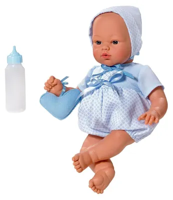 Produktbild von Asi Babypuppe Koke 36cm - Puppe mit blauem Anzug - Spielzeugpuppe