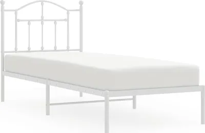 Obrázok produktu pre vidaXL Detská posteľ s čelom kovová biela 90x190 cm