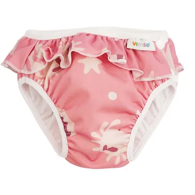 Produktbild von Vimse waschbar Schwimmwindel - Pink Whale - Größe M