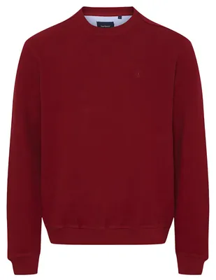 Produktbild von Sea Ranch Herren Sweatshirt Winston Unifarben - Longsleeve-Pullover mit Rundhalsausschnitt in Dark Red Größe 4XL