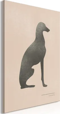 Produktbild von Vlies Leinwandbild - Calm Greyhound (1 Part) Vertical 40x60 cm Tiere g-A-0353-b-a