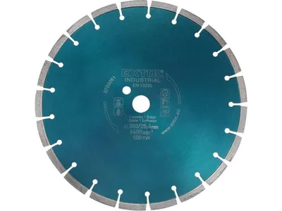 Zdjęcie produktu dla Diamentowa tarcza tnąca Extol Industrial (8703083) Diamentowa tarcza tnąca do betonu, 400x25,4 mm, do cięcia na sucho i mokro