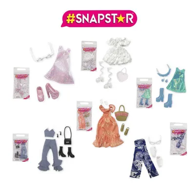 Immagine prodotto di Bandai YL30010 SnapStar Set di abiti e accessori per bambole alla moda, assortiti