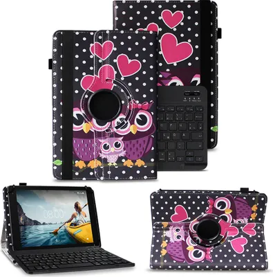 Produktbild von Schutzhülle Tastatur für XGODY M10 Tasche Bluetooth Tablet Hülle QWERTZ CaseFarben:Motiv 4