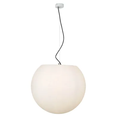 Produktbild von Hängelampe Kugel Schirm Ø60cm groß Weiß E27 Pendelleuchte Wohnzimmer Schlafzimmer