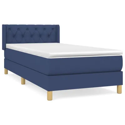 Produktbild von vidaXL Boxspringbett mit Matratze Blau 80x200 cm Stoff