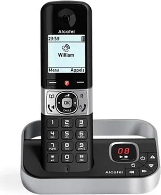 Produktbild von Alcatel F890 DECT telefon ID volajícího Černá, stříbrná