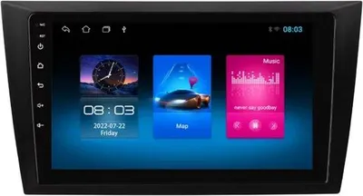 Zdjęcie produktu dla Radio samochodowe z Bluetooth i CarPlay do VW Golf 6 (2008–2016) – kompatybilne z Apple i Android – system stereo z nawigacją – 1 GB pamięci RAM, 16 GB pamięci