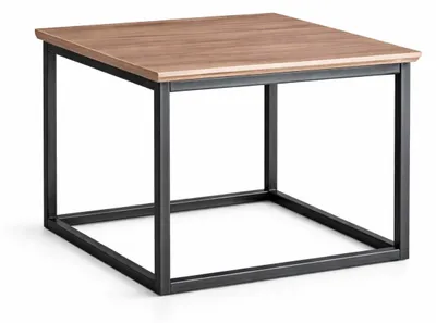 Produktbild von Kompakter Couchtisch mit Holzplatte und Metallgestell für modernes Wohnen