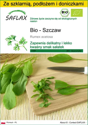 Zdjęcie produktu dla SAFLAX - Zestaw do uprawy - Bio - Szczaw - 400 Nasiona - Z mini szklarnią, podłożem uprawowym i 2 doniczkami - Rumex acetosa