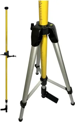 Produktbild von Klemmsäule LP3.6T Teleskop-Stab 3,6m mit Aluminium Stativ und Laserhalter 1/4" 5/8" für Rotationslaser und Nivelliergeräte