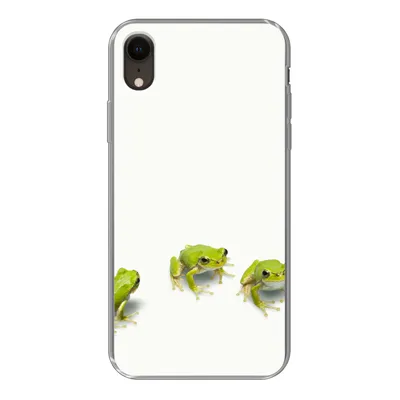 Produktbild von MuchoWow® Handyhülle Schutzhülle Hülle für iPhone XR Frosch - Tiere - Grün Silikon Softcase Handy Hülle - Schutzdeckel