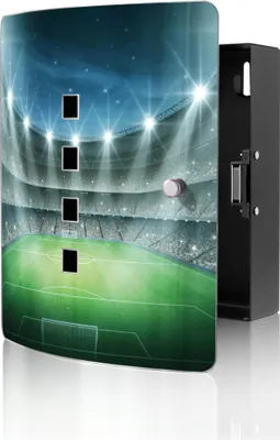 Produktbild von banjado Design Schlüsselkasten aus Edelstahl für 10 Schlüssel, Schlüsselschrank 24 x 21,5 x 7cm groß mit Magnetverschluss,  Arena [BWSK 10875]