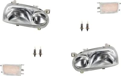 Zdjęcie produktu dla Johns, przedni reflektor pasujący do VW Golf III 1Hx0 91-97 + H1 H1 zestaw L R + kierunkowskazy
