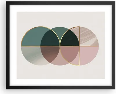 Produktbild von Gerahmtes Poster - Schwarzer Rahmen - Abstraktion Räder Minimalismus - 50x40 cm - Wand Bild - Wanddeko - Wandbilder - Kunstposter - Wandposter - Bilderrahmen - Bilder - Kunstdruck - P2BAA50x40-4399