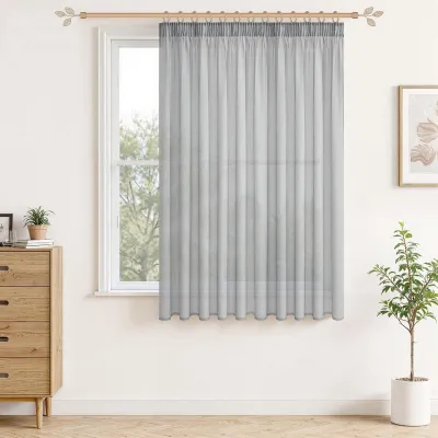 Immagine prodotto di Tende trasparenti grigie con balze, 100 x 200 cm