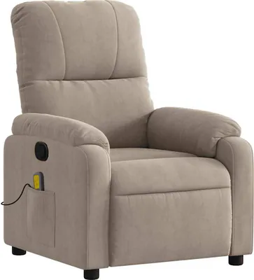 Produktbild von vidaXL Massagesessel Taupe Mikrofasergewebe
