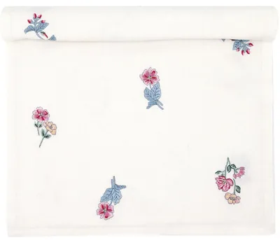 Zdjęcie produktu dla Bieżnik na stół Greengate Portia biały 140x45cm
