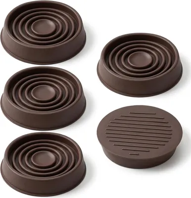Produktbild von 5 Stück runde Gummi Möbeluntersetzer, rutschfeste Möbelfüße