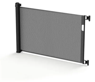 Produktbild von NAIZY Ausziehbares Roll‑Schutzgitter 88,5 × 150 cm Schwarz, aufrollbares Rollgitter, Haustiergitter, Sicherheitsbarriere für Haushalt