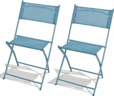 2er Hochlehner Klappstuhl Campingstuhl Gartenstuhl Outdoorstuhl Türkis klappbar