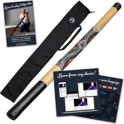 Image de Didgeridoo SET - avec matériel d'apprentissage de poche et en ligne