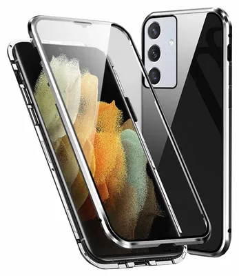 Produktbild von Für Samsung Galaxy S24 FE Handy Tasche 360 Magnet Glas Bumper Metall Hülle Etuis Case Cover