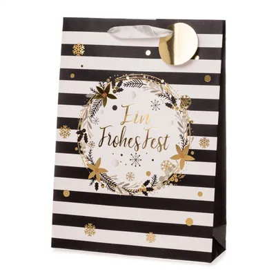 Produktbild von 12 x Geschenktüten Weihnachten in eleganter Ausführung 25x8x34,5 cm Papiertüten für Weihnachten Weihnachtsgeschenktüten Geschenktaschen Weihnachten