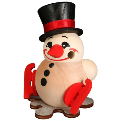 Produktbild von Cool Man Schlittschuh - Kugelräucherfigur (9cm) Räuchermann von Seiffener Volkskunst