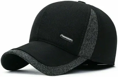 Produktbild von Herren Winter Baseball Cap mit Ohrenschutz Warme Schirmmütze Earflap Kappe Schwarz
