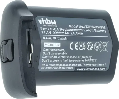 Produktbild von vhbw Akku kompatibel mit Canon EOS R3 Kamera (2200 mAh, 11,1 V, Li-Ion)