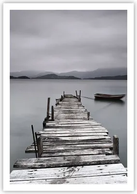 Produktbild von Poster - Poster ohne Rahmen - Brücke See - 70x100 cm - Wand Bild - Wanddeko - Wandbilder - Kunstposter - Wandposter - Bilder - Kunstdruck - Wanddekoration - Wandbild - P2XPA70x100-3547